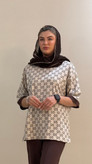ست تیشرت و شلوار گوچی مشکی _ قهوهای