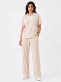 ست پولوشرت و شلوار بگ گلکسی پنبه مغزی دوزی